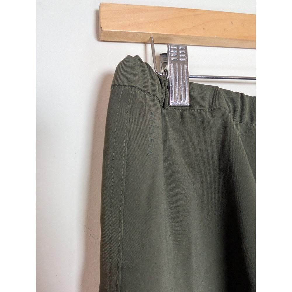 Athleta Womens Olive Green Wide‎ Leg Snap Button Side Pants 767531-03 Size M - Picture 6 of 11